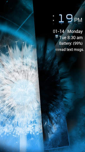 Blue Galaxy GO Locker FREE screenshot 4