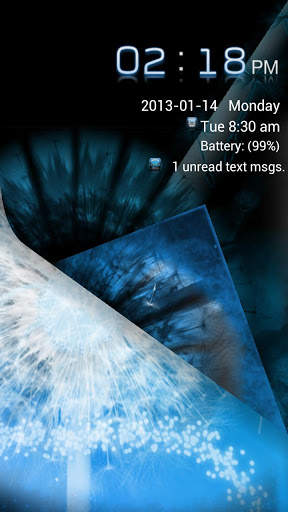 Blue Galaxy GO Locker FREE screenshot 2