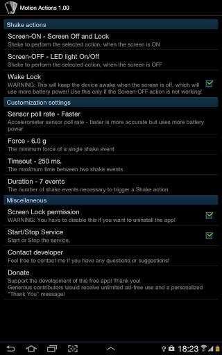 Motion Actions screenshot 2