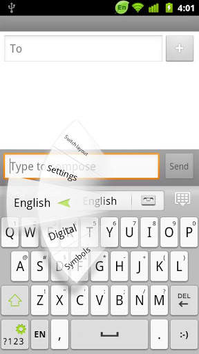 GO Keyboard White theme screenshot 5