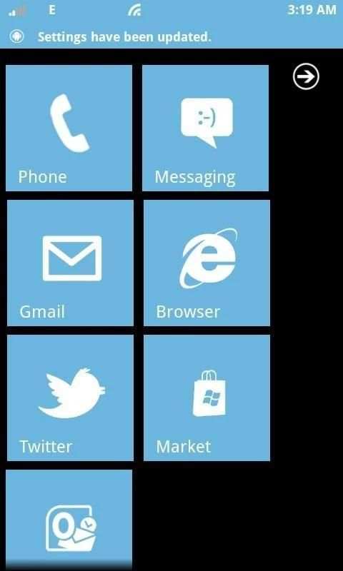 Windows Phone Android Lite screenshot 1