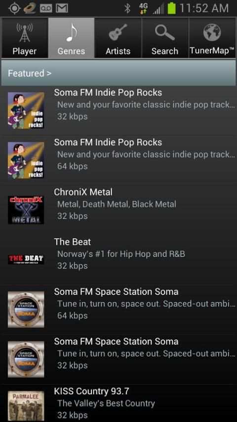 Tuner2 Internet Radio स्क्रीनशॉट 3