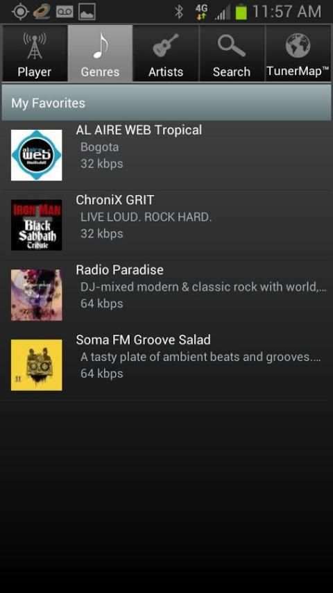 Tuner2 Internet Radio स्क्रीनशॉट 2