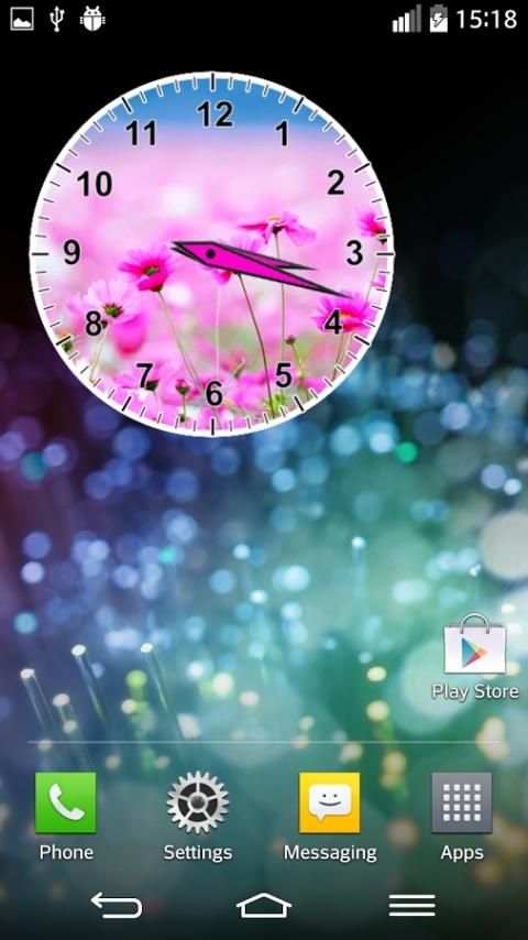 Pink Clock Widget screenshot 1