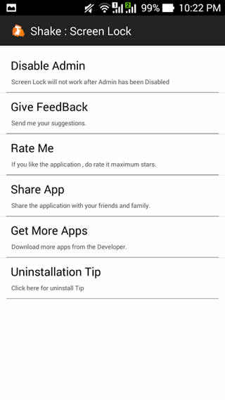 Shake : Screen Lock screenshot 3
