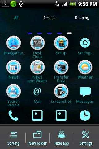 Go Launcher EX blue theme Leo screenshot 4