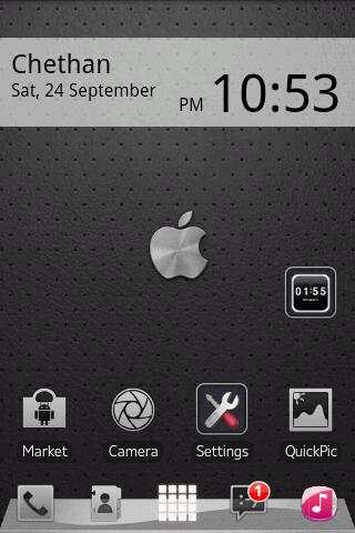 iPhone Graphite GO Launcher EX screenshot 1
