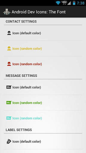 Android Dev Icons: The Font screenshot 1