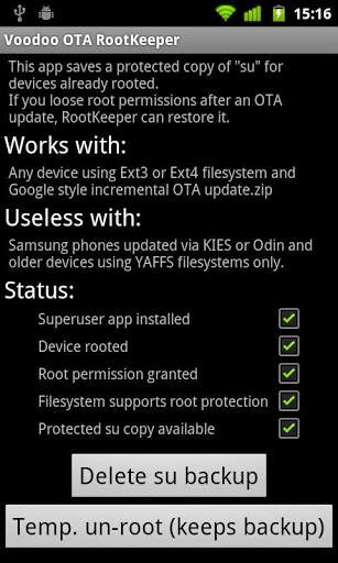 OTA RootKeeper screenshot 2