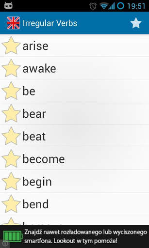 English Irregular Verbs screenshot 1