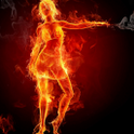 Fire girl HD live wallpapers icon