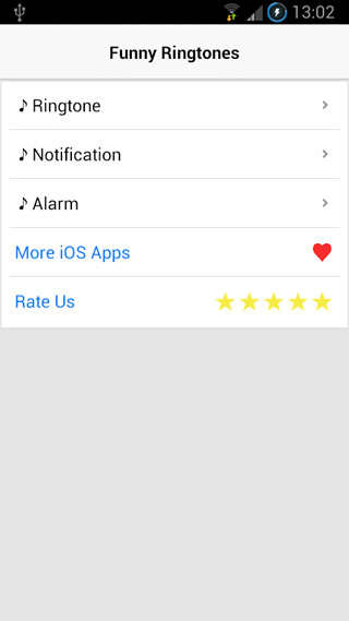 iOS 7 Theme: Funny Ringtones screenshot 1