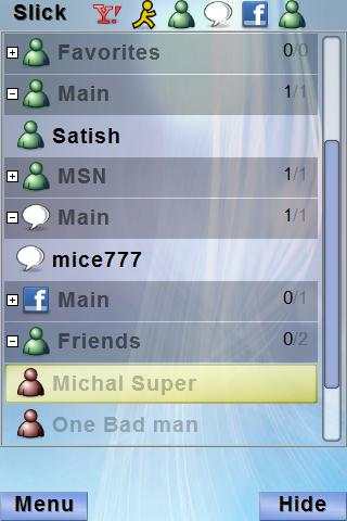 Slick messenger screenshot 1
