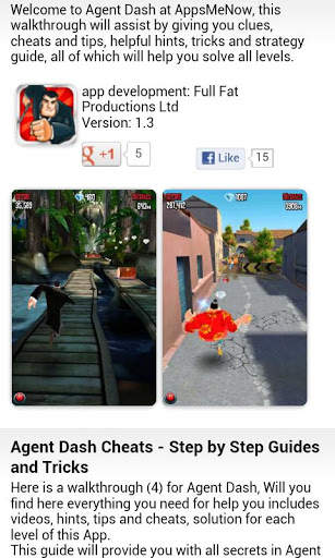 Agent Dash Cheats screenshot 1