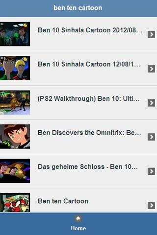 Ben 10 Cartoon Episodes скриншот 1