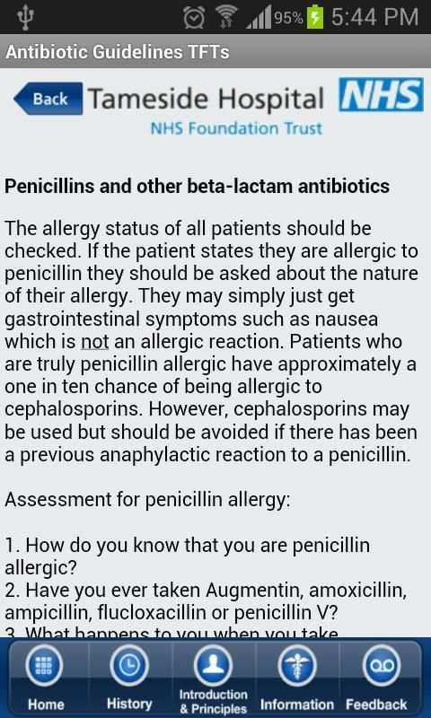 Antibiotic Guidelines TFTs screenshot 4