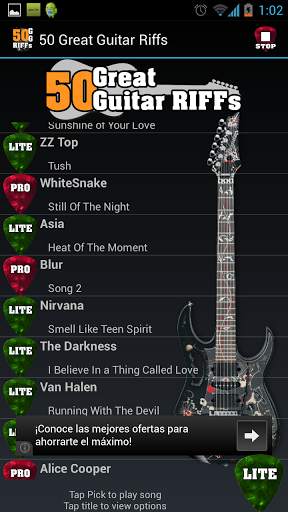 50 Rock &amp; Heavy Guitar Riffs screenshot 4