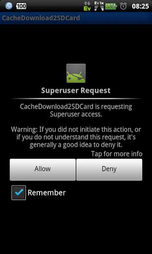 Cache Download to SD (root) screenshot 1