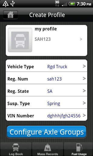 AirtecCarbon Truck Drivers Log screenshot 4
