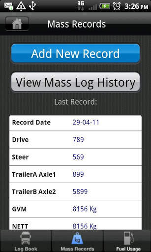 AirtecCarbon Truck Drivers Log screenshot 2