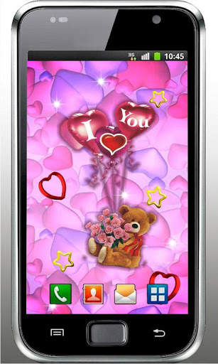 Pink Love Bear Live Wallpaper screenshot 1
