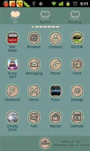 Cry Cloud Theme GO Launcher EX screenshot 1