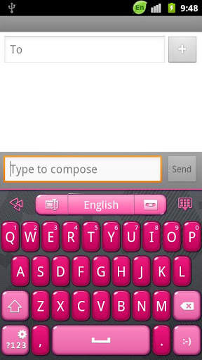GO Keyboard Sweet Love theme screenshot 1