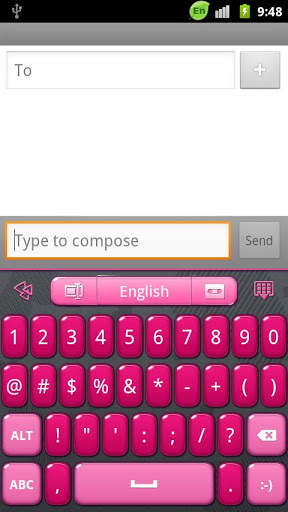 GO Keyboard Sweet Love theme screenshot 3