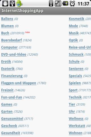 Internet Shopping App (DE) screenshot 2