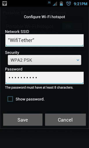 Wifi Tether screenshot 2