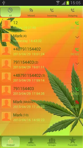 GO Contacts EX Weed Ganja screenshot 2