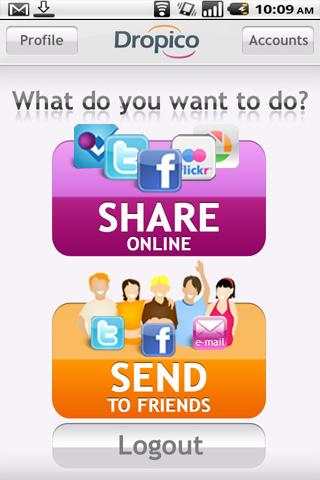 Dropico Photo Sharing &amp;effects 1 تصوير الشاشة