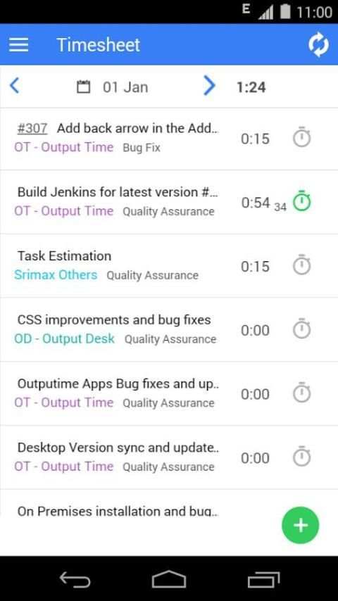 Output Time - Time Tracker स्क्रीनशॉट 3