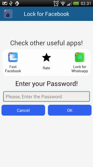 Lock for Facebook Free screenshot 2