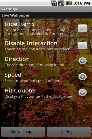 Autumn Leaves Live Wallpaper screenshot 1