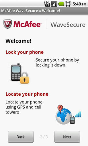 McAfee WaveSecure (Trial) screenshot 3