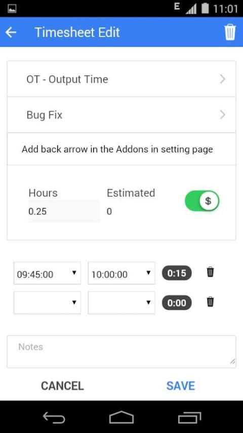 Output Time - Time Tracker स्क्रीनशॉट 2