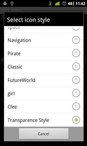 Transparence Dock GO Launcher 3 تصوير الشاشة