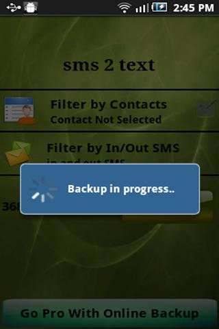 sms to text (local backup) screenshot 5