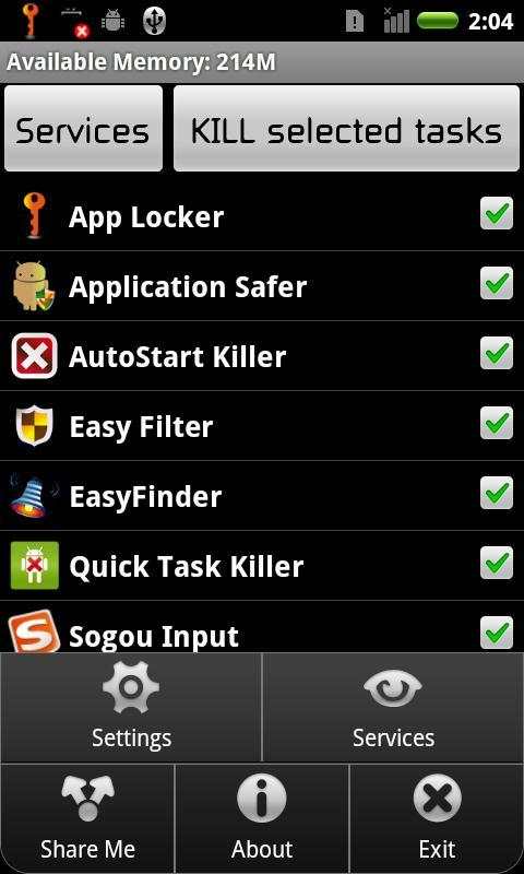 Quick App Killer Pro screenshot 1
