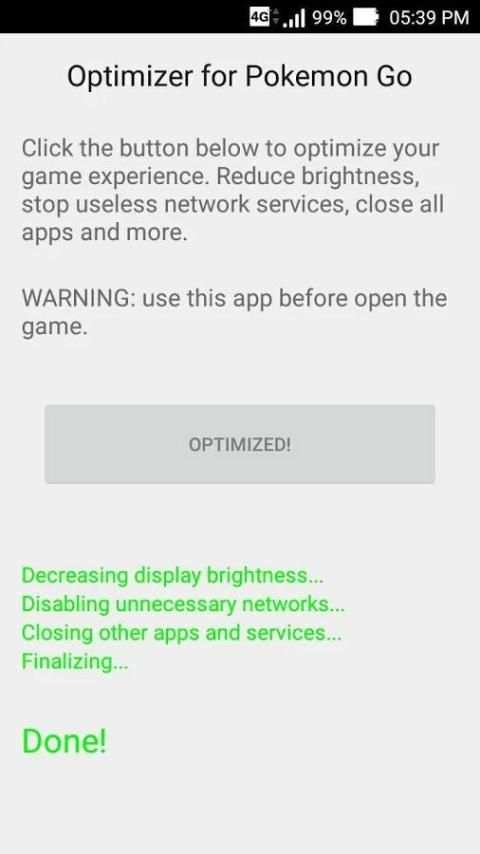 Optimizer for Pokemon Go скриншот 1