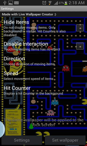PACMAN Live Image Wallpaper screenshot 5