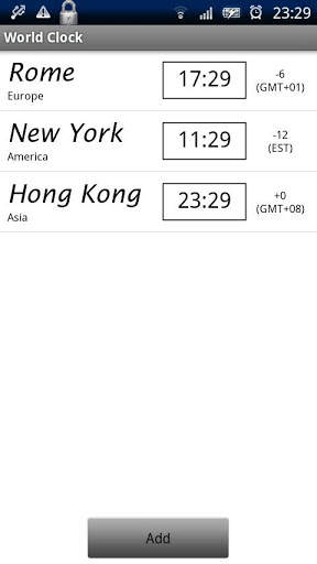 World Clock screenshot 1