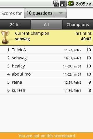 Champion Cricket Quiz स्क्रीनशॉट 1
