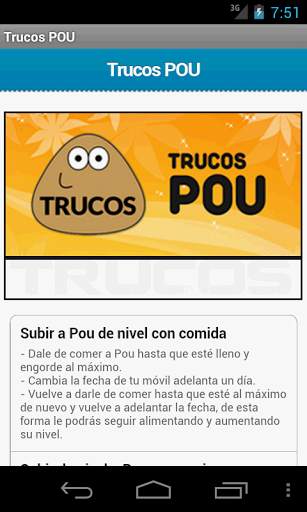 Trucos Pou screenshot 1