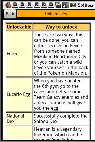 Pokemon Diamond/pearlCheats screenshot 2
