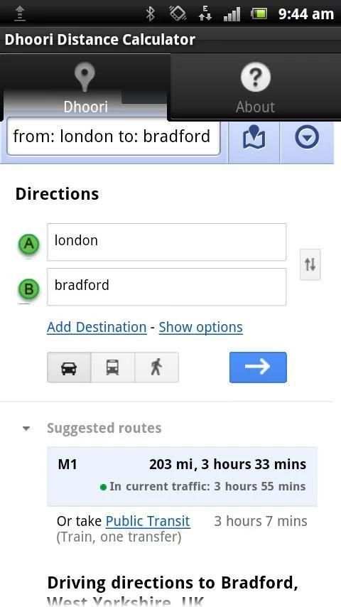 Dhoori Distance Calculator screenshot 3