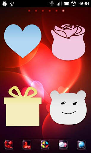 GO Note Widget Love Theme screenshot 2