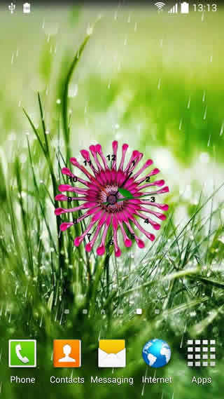 Flower Clock Live Wallpaper screenshot 4
