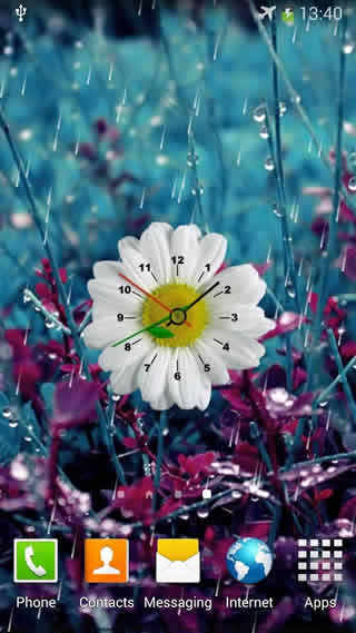 Flower Clock Live Wallpaper screenshot 3
